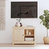 Genérico Mueble de TV de Madera Maciza de Pino 70x36,5x52 cm Mobiliario, Muebles TV Marrón 10,66 kg