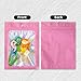 50Pcs Pink Holographic Mylar Bags, 5.5x7.8 inch Resealable Foil Zip Lock Pouches for Gummies, Party Favors, Small Business Packaging