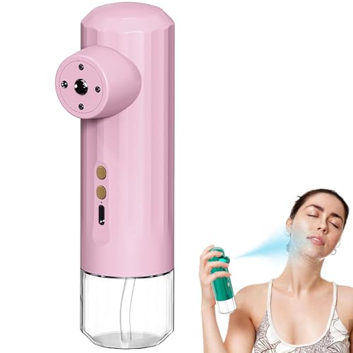 LIULIQ Humidificador Facial Portátil con Depósito De Agua De 30 Ml Y Pulverizador Nano De 0,3 Mm, Rejuvenecimiento Cutáneo con Luz Roja + Eliminación del Acné con Luz Azul para Fines De Semana