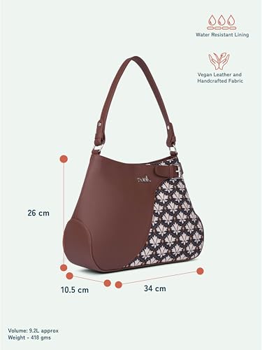 Image of ZOUK Ira Handbag | Stylish Women's Handbag | Luxury Shoulder Bag for Women | Trendy | Fancy Ladies Handbags | Small Purse for Events | Water-Resistant