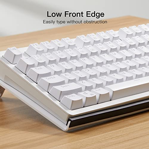 Huanuo Keyboard Stand For Desk, Ergonomic Typing Keyboard Riser With 2 Height Adjustable, Premium Acrylic Computer Keyboard Holder Keyboard Tray With Desktop Whiteboard Function & Non-Slip Pads, White #TOP3