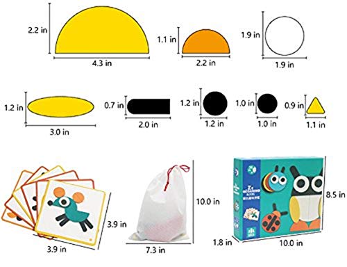 Creative Animal Geometric Block Toys | Wooden Pattern Block Puzzles With 20 Designs For Preschool Or Kindergarten Children Over 3+ Years Old #TOP5