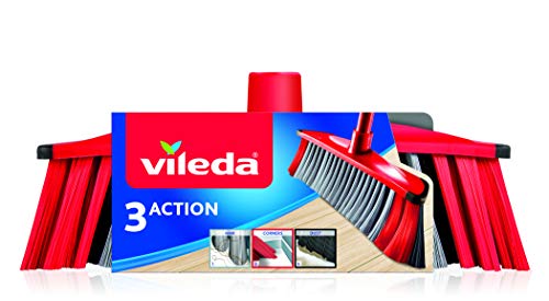Vileda 3Action Bezem - combinatie van 3 borsteltechnologieën