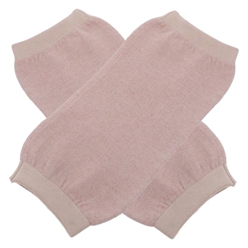 IWOWHERO 2pcs Cashmere Elastic Knee Support Sleeves for Men and Women Warm Kneecap Protection for Sports Activities Light Tan for Running Basketball Hiking and More