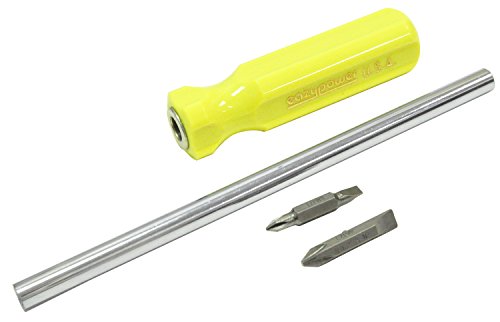Image of Eazypower 87759 1-Pack Yellow 11-inch 4-in-1 Molded Handle #1 /4-5, #2 /8-10 Phillips /Slotted Screwdriver, 1 /4-inch Hex