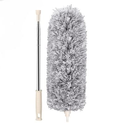 Vinson Latest Extendable Microfiber Feather Ceiling Fan Dust Cleaning Duster with Pole 100Inch for Clean Cobweb Stick High,Blinds and Floors (Stainless Steel)