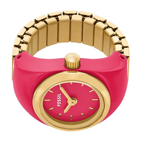 Image of Fossil Watch Ring Gold Quartz Stainless Steel Watch ES5414