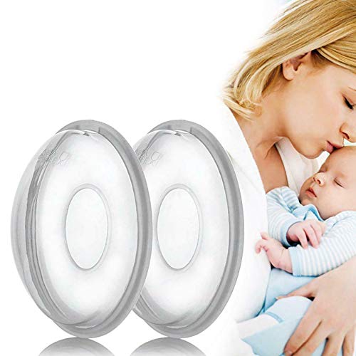 Breast Shells, 2 Pack Nursing Cups Reusable Milk Saver Protect Sore Nipples Collect Breastmilk Leaks Breast Pads Nipple Shields for Breastfeeding for Nursing Moms Soft Flexible Silicone Material