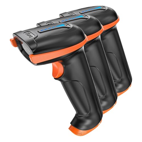 Image of Tera 2D QR Barcode Scanner Wireless USB Wired 1D 2D Handheld Cordless Bar Code Reader for Digital/Printed Barcodes Works with Windows Mac Linux, D5100,Orange (Pack of 3)