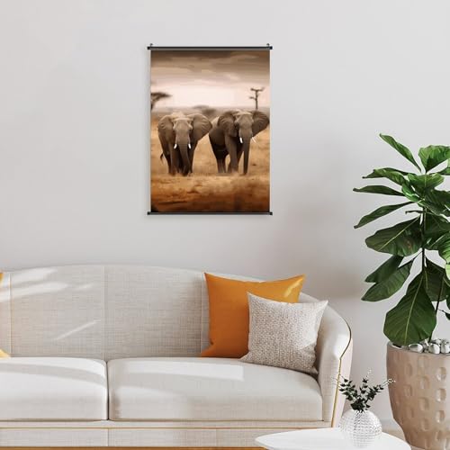 Poster sur toile éléphants imperméable BWQMNT pour décoration murale