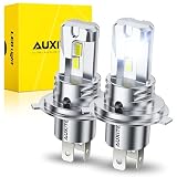 AUXITO H4 LED Bulbs 9003 HB2 Hi/Low Beam, 6500K Cool White Bright Lights, Plug and Play, Sleek & Futuristic Glow, Pack of 2