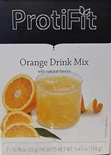 Orange Drink Mix for Any Diet and Weight Loss - 15 Grams of Protein - 7 Packets Per Box- By Proti Fit