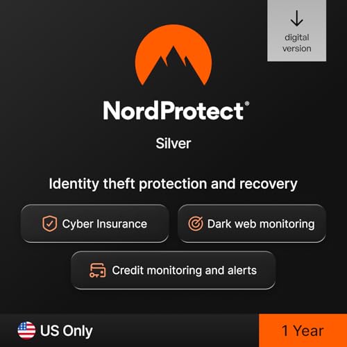 NordProtect Silver, Identity Theft Protection & Recovery, 1-Year, Digital Code [Online Code]