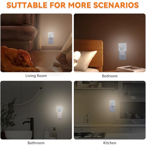 Image of Cute Elephant Night Light,Butterfly Plug into Wall with Dusk to Dawn Light Sensors, Nightlights for Bedroom, Bathroom, Hallway, Kitchen,Gifts for Girls Women