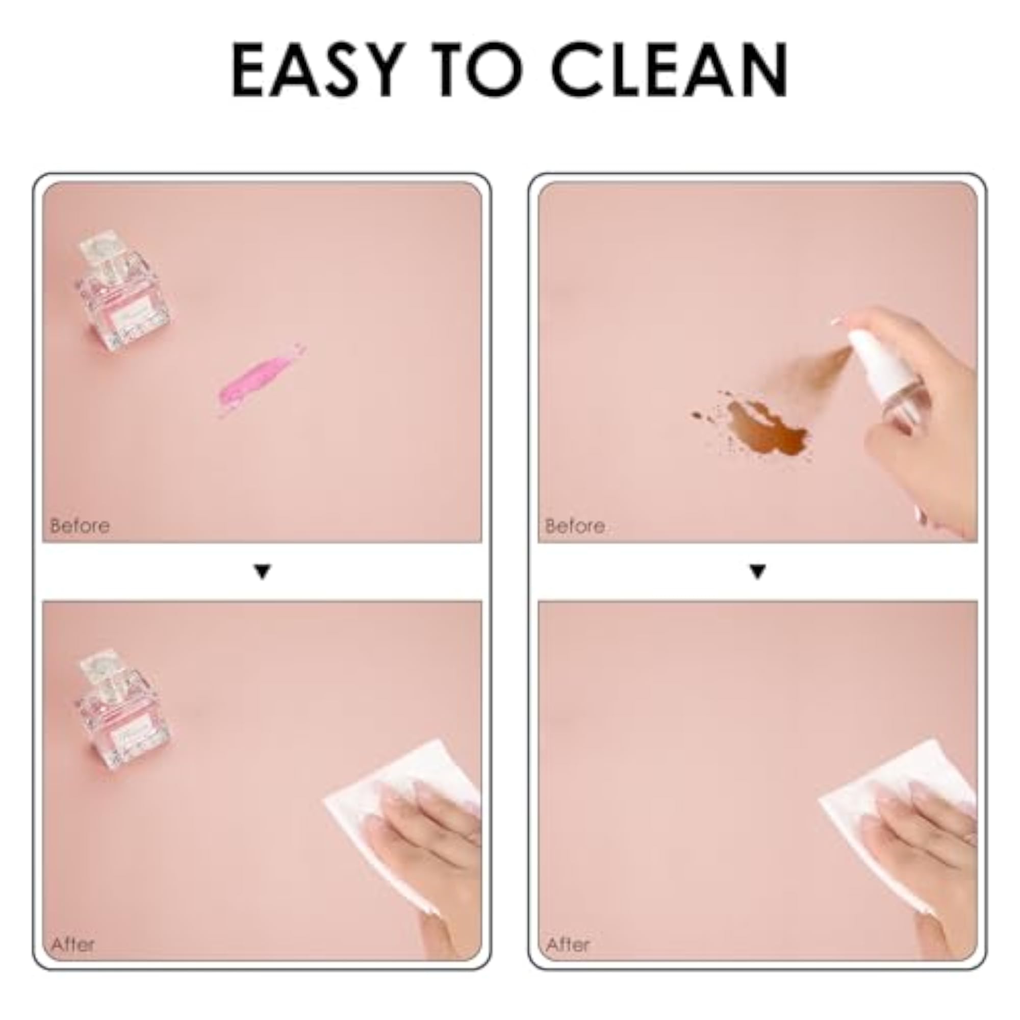 Pink Nail Art Table Mat Waterproof Heat Resistant