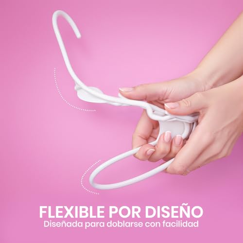 Miniatura 5 de Utopia Home Pack De 50 Perchas De Plástico Blanco Para Ropa - Perchas Para Ropa Que Ahorran Espacio - Perchas Duraderas Y Delgadas Con Ranuras Para Los Hombros