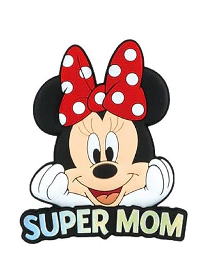 Disney Minnie Mouse Head Soft Super MOM Touch Magnet, Red/Pink, One Size