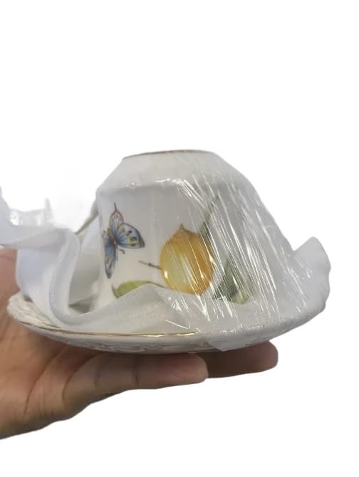 Juego de platillo taza café y té cerámica con plato postre(1 Set-200ml)