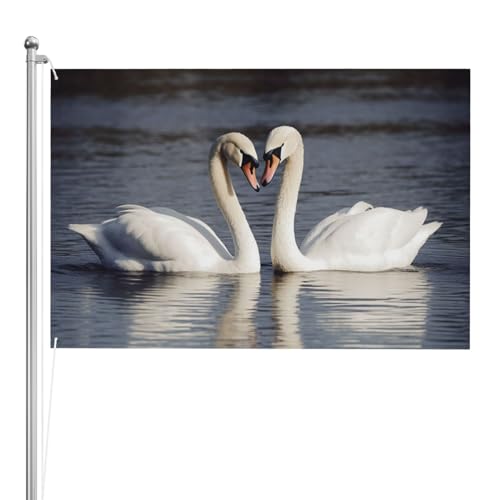 Drapeau cygne blanc romantique pour celebrer la douceur de votre foyer