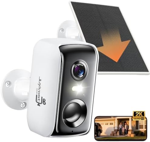 Solar Security Cameras Wireless Outdoor, 2K Outside Security Wireless ...
