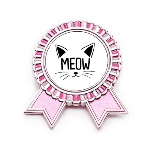 Broche tête de chat rose pour personnaliser vos vestes