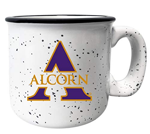 Alcorn State Braves Speckled Ceramic Camper Coffee Mug White (White) 16 oz Officially Licensed Collegiate Product