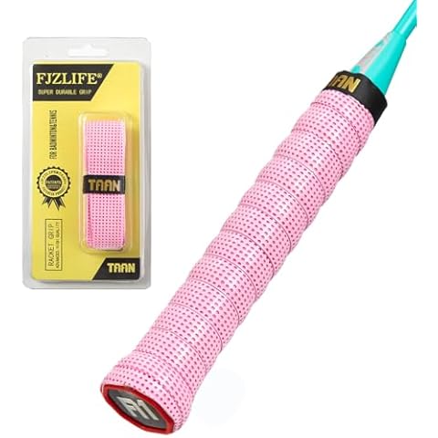 FJZLIFE Badminton Racket Grip in The TAAN Series-Colorful -Perforated Super Absorbent-Ultra Cushion Replacement Badminton Overgrip for Tennis,Squash, Baseball, Table Tennis,Bike and More Cover