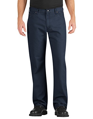Dickies Occupational Workwear LU239RNV3030 LU239 Industrial Relaxed Fit Straight Leg Carpenter Duck Jean, Fabric, 30