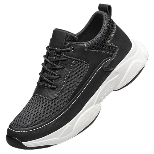 Genérico Sapatilhas HomemZapatillas Deportivas Hombre con Interna Moda Malla Transpirable Ligeras Cómodas para Correr y Caminar (Black, 44)