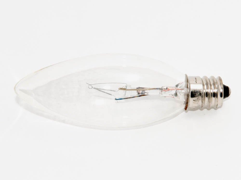 Bulbrite KR25CTC/25 25W Krystal Touch Torpedo Chandelier Bulb (B8), Candelabra Base