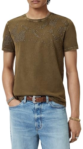 John Varvatos Men's Desert Mountain Embroidery Tee