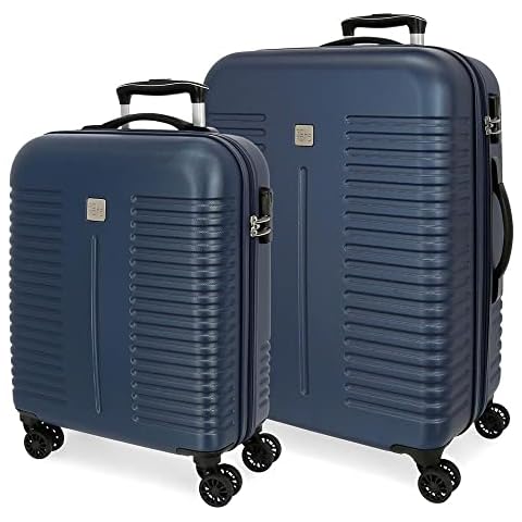 ROLL ROAD Navy Suitcase Set of 2 Cover