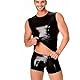 Kangxinsheng Mode Schwarze Latex Shorts Männer,Unterwäsche Latex mit Reißverschluss,Geeignet für Cosplay und neuartige Club Kostüme-L