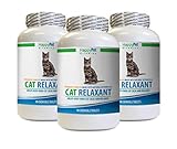 HAPPY PET VITAMINS LLC cat Anxiety Relief - CAT Relaxant - Anxiety and Stress Relief - Natural Calmer - Premium - cat Anxiety Treatment - 3 Bottles (270 Chewable Tabs)
