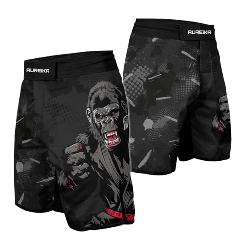 Gorilla Martial Arts Training Shorts – Versatile Fight Shorts for MMA BJJ Jiu Jitsu Muay Thai Grappling Combat Sports