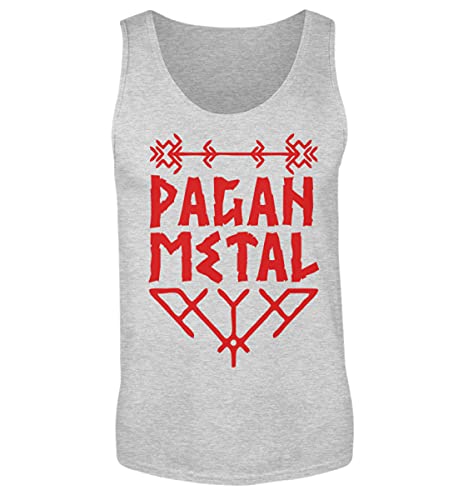 Débardeur Pagan Metal Asatru Thors Hammer Rouge Homme Taille M