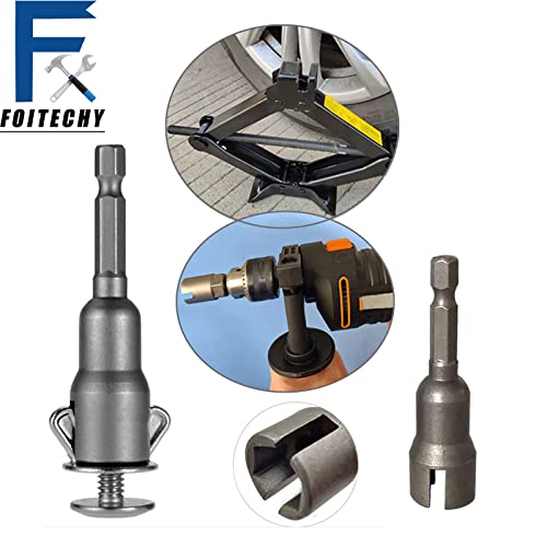 Foitechy (2Pcs) 19Mm Large Slotted Wing Nut Set For Rv Leveling Scissor Jack Socket Drill,12Mm Power Wing Nut Driver Set For Panel Wing Nuts, Screws Eye C Hook & Q-Hanger #TOP2