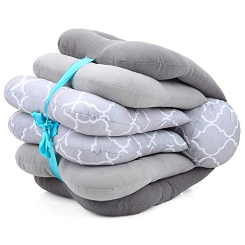 Oreiller d'allaitement multifonctionnel et coussin de soutien bébé gris - 7