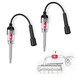 povtii 2 PCS Inline Spark Plug Tester, Plug-in Auto Straight Boot Engine Ignition Tester, Internal External Engine Armature Diagnostic Detector for Motorcycle Lawn Mower, Car Accessories