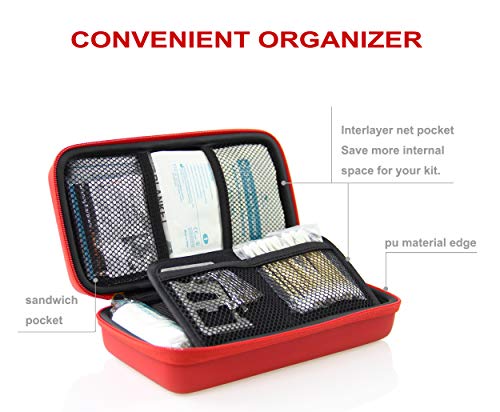 SHBC Compact First Aid Kit (139 Piece) Adventure Medical Kits Waterproof- Includes Emergency Blanket, Fire Starter, Compass, Wire Saw for Survival, Home, Car, Camping, Hiking, Hunting, Sport - Image 3