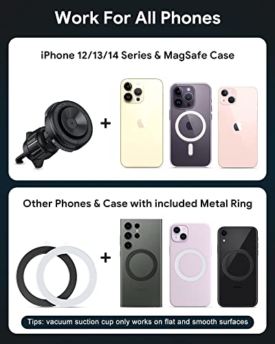 OMOTON Suporte magnético para carro MagSafe, suporte magnético O-Mag DriveSafe, suporte magnético po