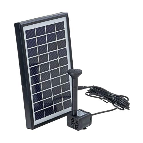 SISHUINIANHUA Bomba de agua de 4 W, 380 l/h, 10 V, fuente flotante sumergible, fuente de agua en cascada, juego de paneles solares para jardín, estanque de peces