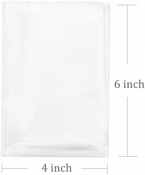 600 Clear Cello/Cellophane Treat Bags and Ties 4'' x 6'' (10.2 x 15.2cm) - 1.4 Mil Extra OPP Plastic Poly Bags for Gift in Bulk for Lollipop Cake Pop Candy Buffet Chocolate Cookie Wedding Supply