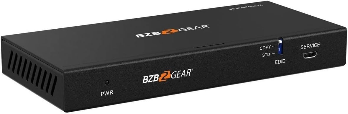 BZBGEAR 4K UHD HDMI Over Ethernet Extender with IR/ARC/PoC/RS-232 and Audio Embedding/De-embedding up to 230ft - BG-EXH-70C4