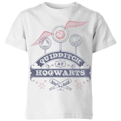 Image of Official Harry Potter Quidditch at Hogwarts Kids T-Shirt White - YM