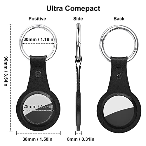 4 Pack Airtag Case For Apple Airtag, Protective Pu Leather Keychain Tracker Cover With Air Tag Holder,Finder Items For Dogs,Keys,Backpacks,Multi-Color Airtag Accessories(Not Indclude Airtag) #TOP4