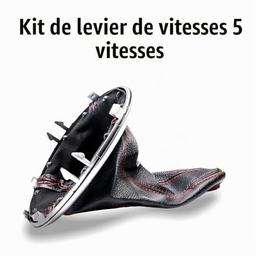 YananAC Pommeau de levier de vitesse 5 vitesses en cuir synthétique avec design ergonomique pour Suzuki Swift, SX4 Alto – vue 2