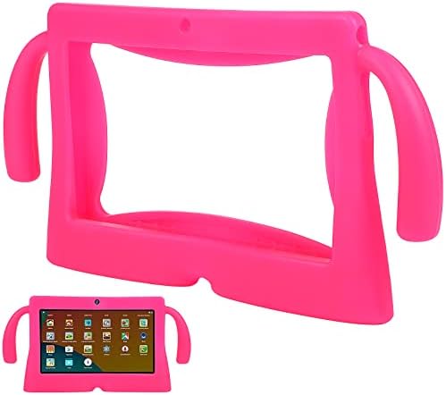 7 Inch Soft Silicone Gel Cover Case for Q88 Android Kids Children Tablet PC (Rose Red)