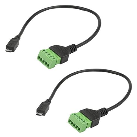 Amazon.com: WMYCONGCONG 2 PCS Micro USB Screw Terminal Block Connector ...