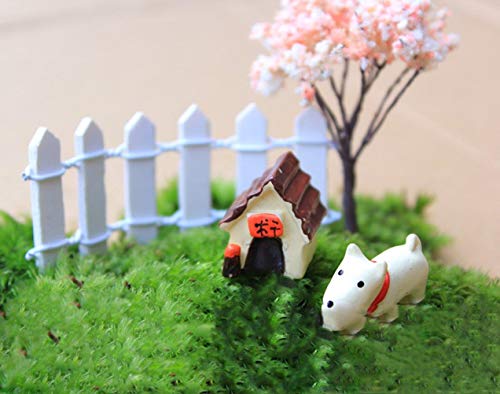 Miniature Fairy Garden Fence,Wood Picket Fence Palisade,Decorative Fence Fencing for Outdoor or House Decor,Moss Framing Ornaments,DIY Micro-Landscape Plant Pots Bonsai Accessories,120" by 2",White
